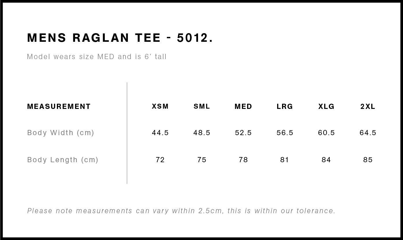 MENS RAGLAN TEE - 5012